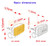 RC Scale LED LIGHT PODS Bumper/Roof Lights YELLOW Lens Square (2 pcs) #G157MY