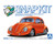 Aoshima 1/32 VW BUG Volkswagen Beetle Snap Model Kit -ORANGE-