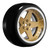 RC Wheels SET Adjustable Offset 2/4/6/8mm -5 SPOKE BRONZE W/ CHROME LIP (4 pcs)