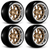RC Wheels SET Adj. Offset 2/4/6/8mm -14 SPOKE BRONZE/CHROME LIP W/ TIRES (4 pcs)