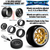 RC Wheels SET Adj. Offset 2/4/6/8mm -5 SPOKE SILVER/CHROME LIP W/ TIRES (4 pcs)