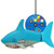 RC Micro SHARK Robo Fish MINI SHARK Aquarium Toy -BLUE- Soda Can -