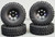 1/10 SCALE TRUCK RIMS 1.9 STEEL STAMPED Beadlock Wheels 120MM Rock Tires BLACK