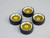 RC Car 1/10 DRIFT WHEELS Stagger 3MM +9mm Offset GOLD W/ CHROME Lip 3 Piece