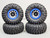 For Traxxas TRX-4 Rock CRAWLER Beadlock Wheels & TIres 130mm -Set Of 4- Black