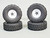 1/10 SCALE TRUCK RIMS 1.9 STEEL STAMPED Beadlock Wheels 120MM Rock Tires SILVER