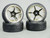 RC 1/10 Wheels w/ Street TIRES 3MM Offset BLACK 5 STAR Chrome (4pcs)