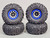 For Traxxas TRX-4 Rock CRAWLER Beadlock Wheels & TIres 140mm -Set Of 4- BLACK