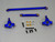 For Axial SCX10 Jeep Honcho UpGrad Front METAL KNUCKLES + STEERING LINK - BLUE