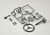 1/10 Scale Interior STEERING, WIPERS, PEDALS, MIRROR For Jeep Warrior