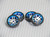 1/28 Mini Z Aluminum Drift Rim Set Front + Rear 20x8mm w/ Drift Tires -BLUE-