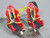 RC Scale racing Seat belts for interiors Yellow.