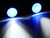 RC LED Head Lights HALO Rings Angel Eye LARGE 22mm PURPLE Halo w/ YELLOW Center