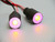 RC LED Head Lights HALO Rings Angel Eye LARGE 22mm RED Halo w/ YELLOW Center