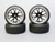 1/10 STREET Wheels 3MM Offset BLACK Web W/ Chrome LIP *4pcs*