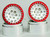 1/10 Metal TRUCK WHEELS 1.9 Beadlock Rims V2 Silver Rim + Red Rings (4pcs)