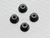 RC 1/10 Anodized Aluminum  M4 Nylon Center NUT CAP -4 pcs- SILVER