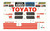 RC 1/10 Car Truck TOYOTA 4X4 Truck DECALS STICKERS 6"x4" Sheet RED 