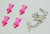 RC 1/10 METAL BODY POST CLIPS W/ Aluminum Tails (4 pcs) PINK