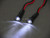RC LED 10mm HALO LED Headlights - GREEN Center - WHITE HALO - 2 BULBS-