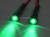 RC LED 10mm HALO LED Headlights - GREEN Center - GREEN HALO - 2 BULBS-