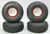 1/10 Metal Truck Wheels 1.9 Beadlock Rims V2 W/ 115mm Grabber Tire  SILVER + RED