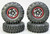 1/10 Metal Truck Wheels 1.9 Beadlock Rims G1 W/ 108mm Tire  BLACK + BLACK