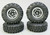 1/10 Metal Truck Wheels 1.9 Beadlock Rims G1 W/ 108mm Tire  GUN + BLACK