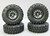 1/10 Metal Truck Wheels 1.9 Beadlock Rims V2 W/ 108mm Tire BLACK + BLACK