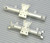 GPM 1/24 Axial SCX24 Upgrade Metal AXLE HOUSING Front + Rear SILVER