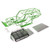 RC Body Cage METAL Frame WRAITH Roll Cage w/ Metal Sheets GREEN