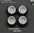 1/64 Metal WHEELS RIMS TIRES SET For Diecast Models -STAR SHARK SILVER- BC64070