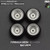 1/64 Metal WHEELS RIMS TIRES SET For Diecast Models -Formula Mesh SILVER- BC4054