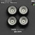 1/64 Metal WHEELS RIMS TIRES SET For Diecast Models HAYASHI YAYOI SILVER BC64064