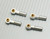 M3 Metal Rod End Links 26MM X 5MM *LONG* - SILVER - (4PCS)