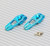 RC Servo HORN 25T Aluminum Low Profile (2 HORNS) - TEAL -