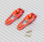 RC Servo HORN 25T Aluminum Low Profile (2 HORNS) - RED -