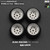 1/64 Metal WHEELS RIMS TIRES For Diecast Models - SSR JILBA -SILVER- BC64068