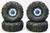 1/10 Truck Wheels 2.2 Aluminum RIMS Beadlock 7 Star RIMS + TIRES 140MM BLACK W/ BLUE