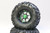 1/10 Truck Wheels 2.2  Aluminum RIMS Beadlock   7 Star RIMS + TIRES 140MM -GREEN-