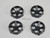 Tetsujin MANDARIN RC Car 1/10 Wheels Adjustable Offset 3-6-9mm -MATTE BLACK - (4 pcs)