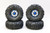 RC Truck Wheels 2.2 ALUMINUM Beadlock 7 Star RIMS BLACK W/ BLACK