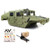 HG RC HUMMER H1 Humvee Military Hard Body Shell -FINISHED- *GREEN*