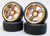 RC 1/10 CAR Wheels 5 STAR BURST GOLD w/ Semi Slick TIRES 4PC