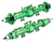 For Losi 1/18 Front + Rear METAL AXLES LMT Monster Truck #LMTM1213KIT *GREEN*