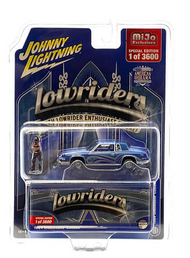 JL 1/64 Die Cast 1984 OLDSMOBILE CUTLASS Low Rider W/ Figure -BLUE-