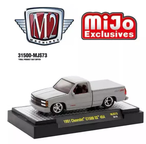 M2 Machines 1991 Chevy C1500 SS 454 Argento Scala 1:64 - Pickup Da Collezione - Foto 2
