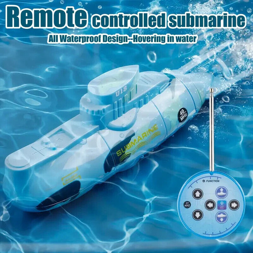 Micro Rc Sub RC Micro SUBMARINE U-Boat 3-Channel Radio Control SUB -BLUE-