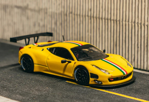 Tarmac 1/64 FERRARI 458 ITALIA GT3 Diecast Model Car -YELLOW-