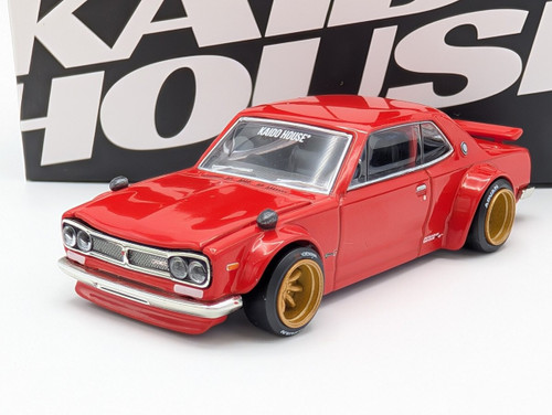 Mini GT KAIDO 1/64 NISSAN SKYLINE 2000 GTR KPGC10 Die Cast Model -RED-
